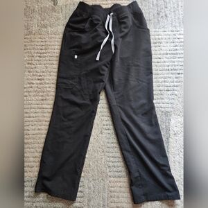 FIGS Technical Collection Black Scrub Pants Womens Medium Drawstring